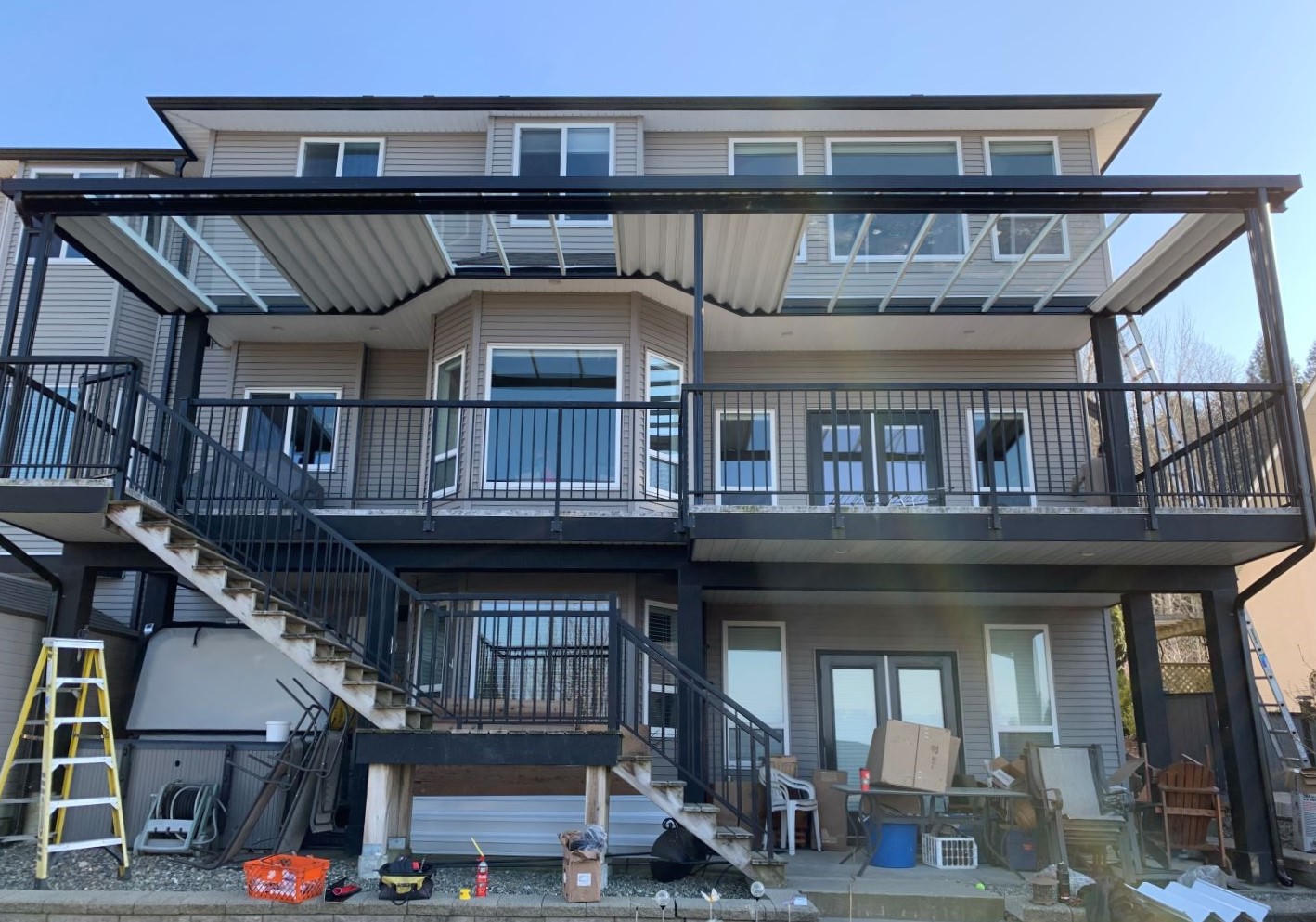 Custom glass patio cover