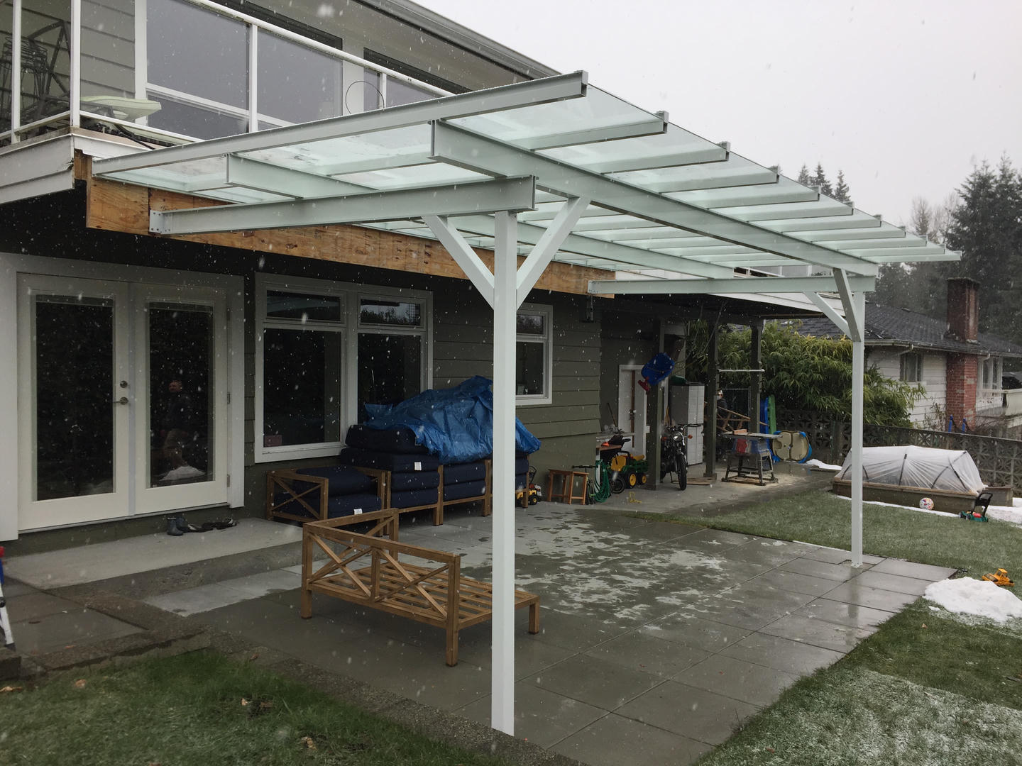 Custom patio cover - heavy duty beam